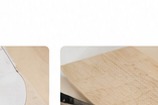 Cut skateboard outline on wood blank reference