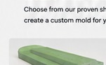 Off-the-shelf foam skateboard mold reference